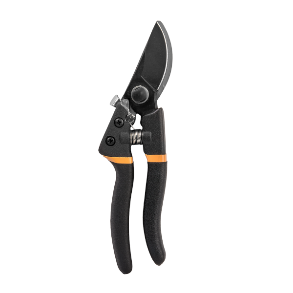 Секатор V-SERIES садовый, сталь SK5, черно-оранжевый, диаметр реза 25мм			