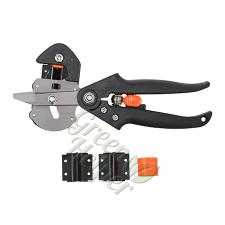 Секатор прививочный Grafting Tool с тремя сменными лезвиями с U, V и Ω формой